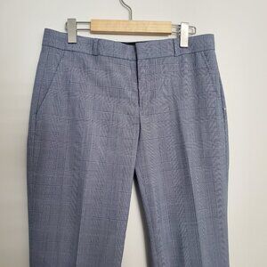 RYAN Plaid Suit Pant Women's Tall Size 6L Light Blue / Grey Pockets Officewear
